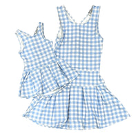 French Blue Gingham Tennis Dress