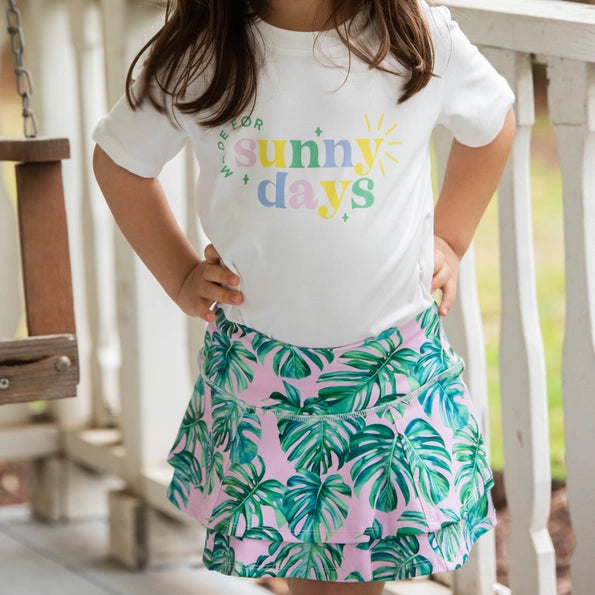 Mommy and Me: Pink Palm Tennis skirt