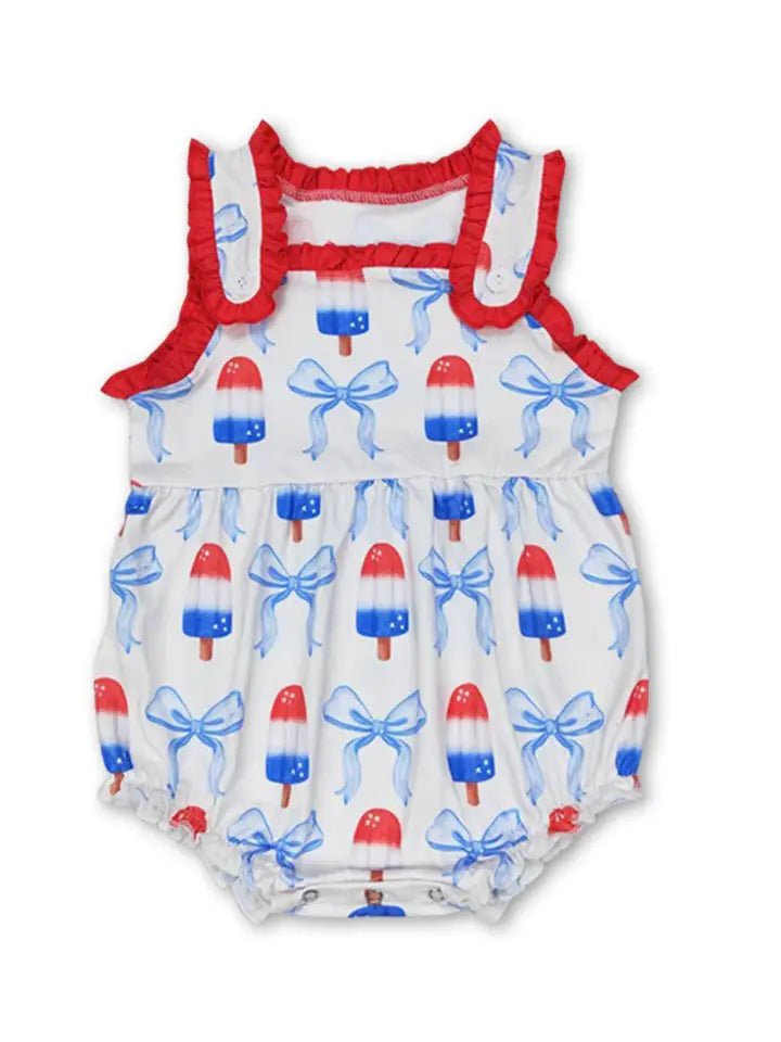 MILK SILK FABRIC! Bow Popsicle Romper