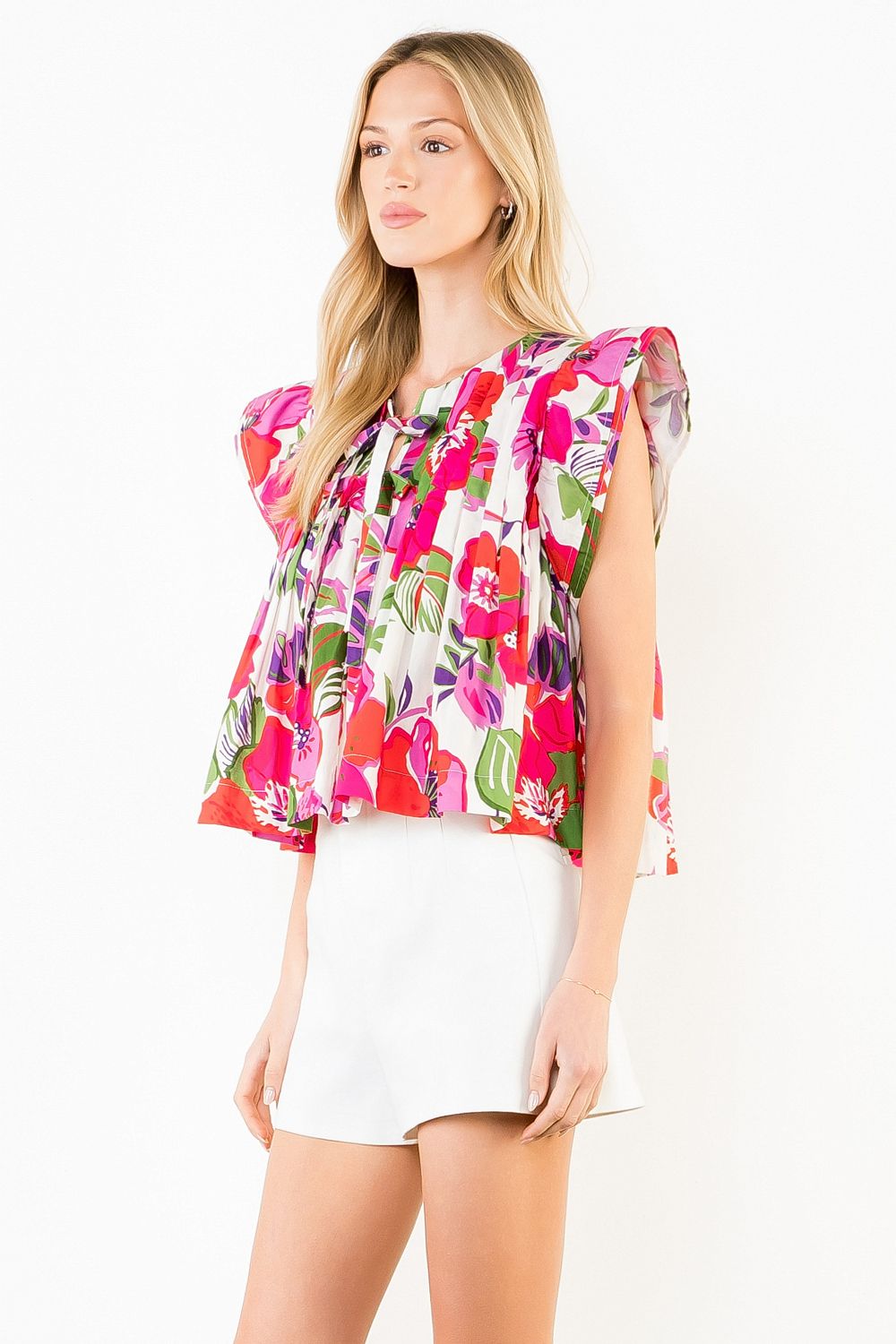 Palm Springs Floral Top
