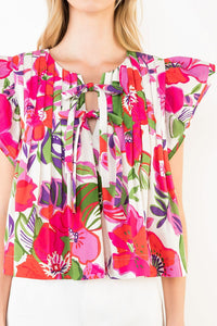 Palm Springs Floral Top