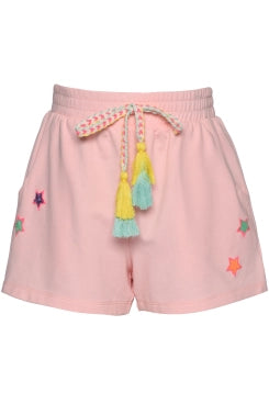 Short with Star Patches and Tassel Tie