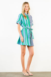 Santorini Stripe Shirt Dress