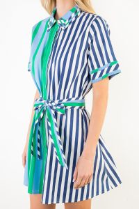 Santorini Stripe Shirt Dress