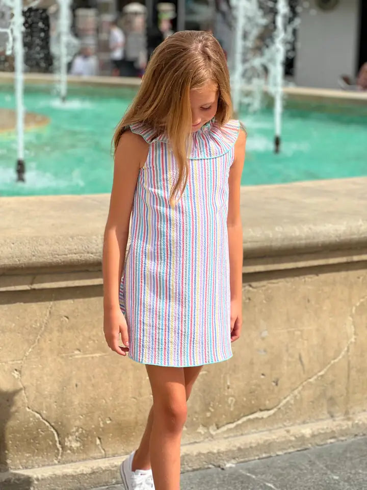 Seersucker Striped Dress