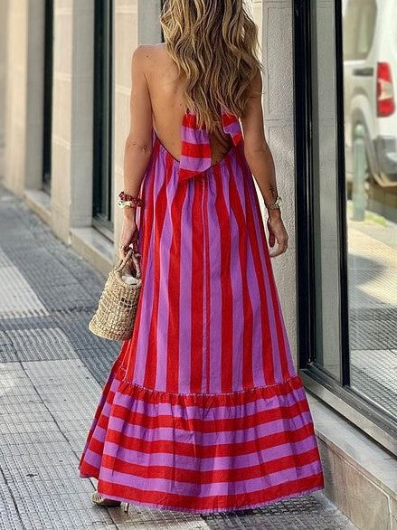 Sunset Stripe Maxi Dress