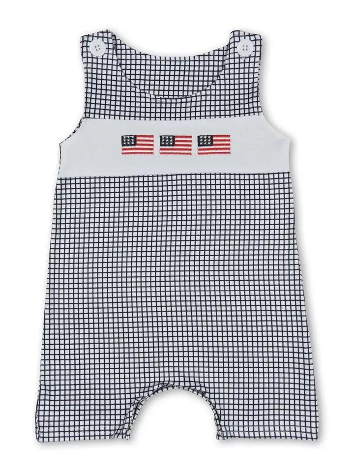 MILK SILK FABRIC! Boys Flag Romper