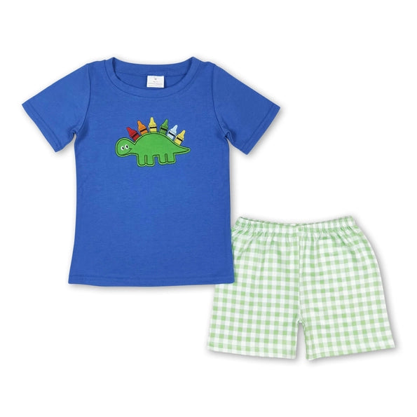 MILK SILK FABRIC! Boys Dino Crayon Set