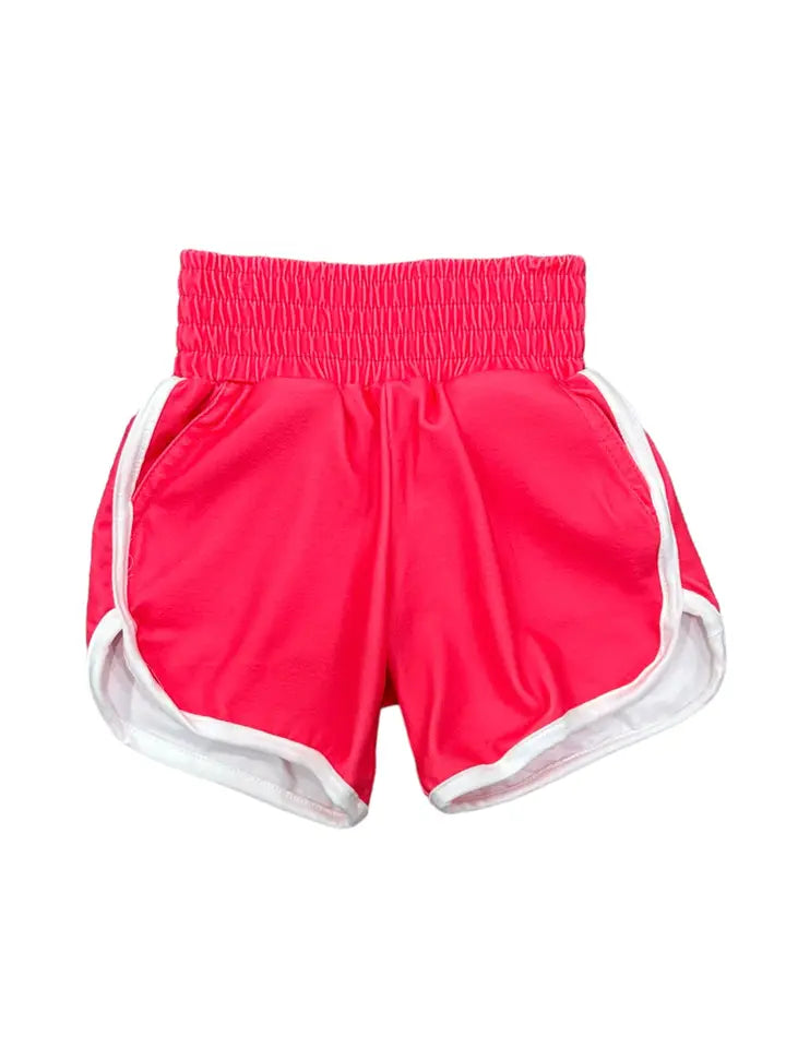 Magenta Girls Track Shorts