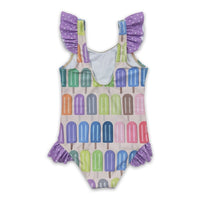 Pastel Popsicle Girls Swimsuit